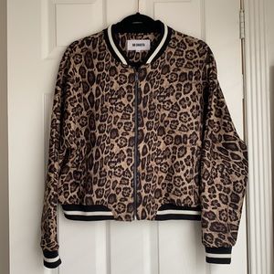 BB Dakota Animal Print Bomber Jacket